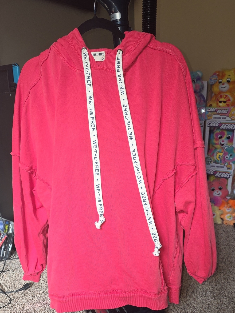 Free People We The Free Zip-Up Hoodie - Crimson Red Size XS oversized NWT
